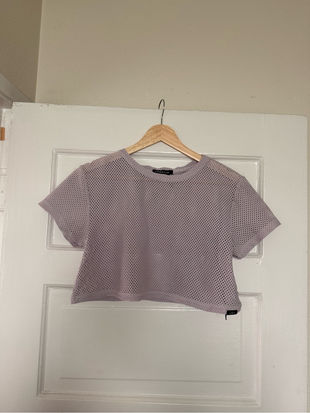 Koral Lilac Mesh Crop Top